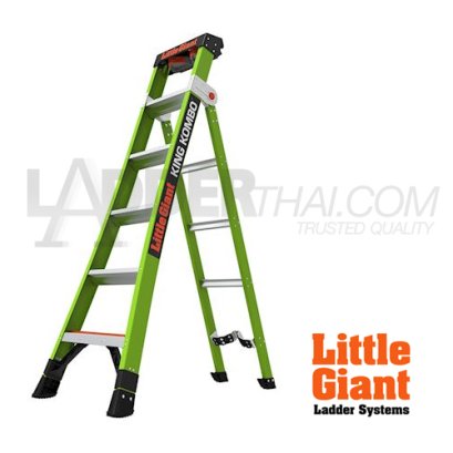 LG13610-071 บันไดไฟเบอร์กลาส 6' King Kombo 6' Industrial LITTLE GIANT